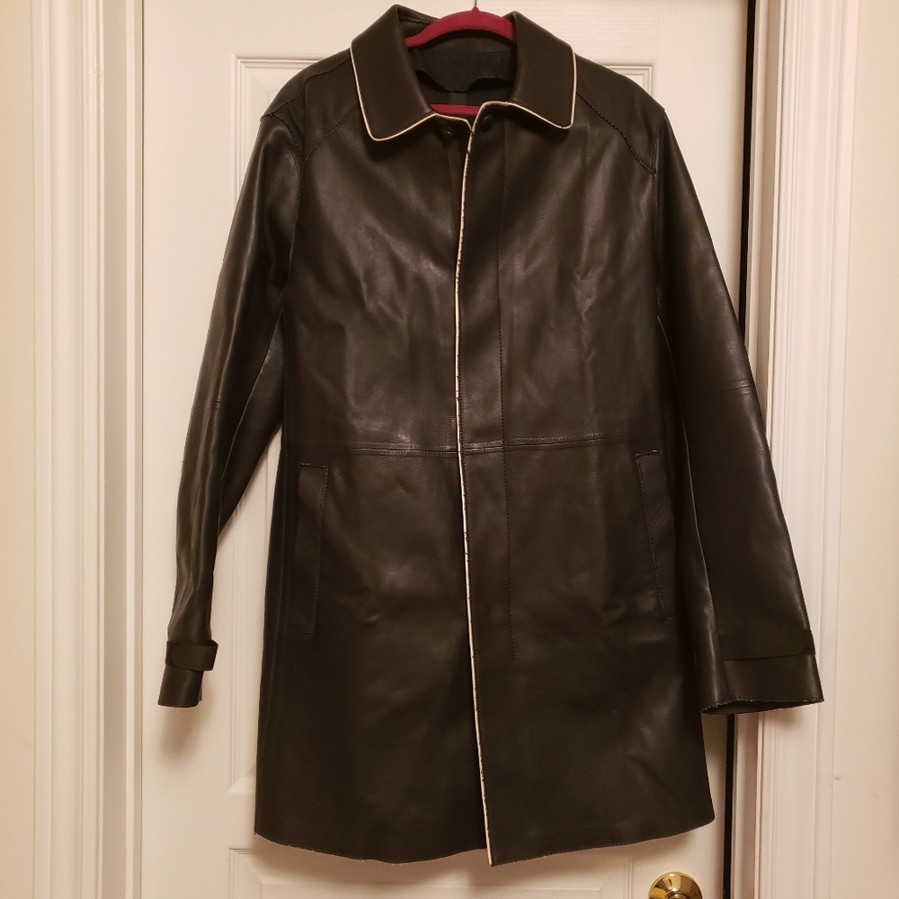 Emporio Armani leather coat